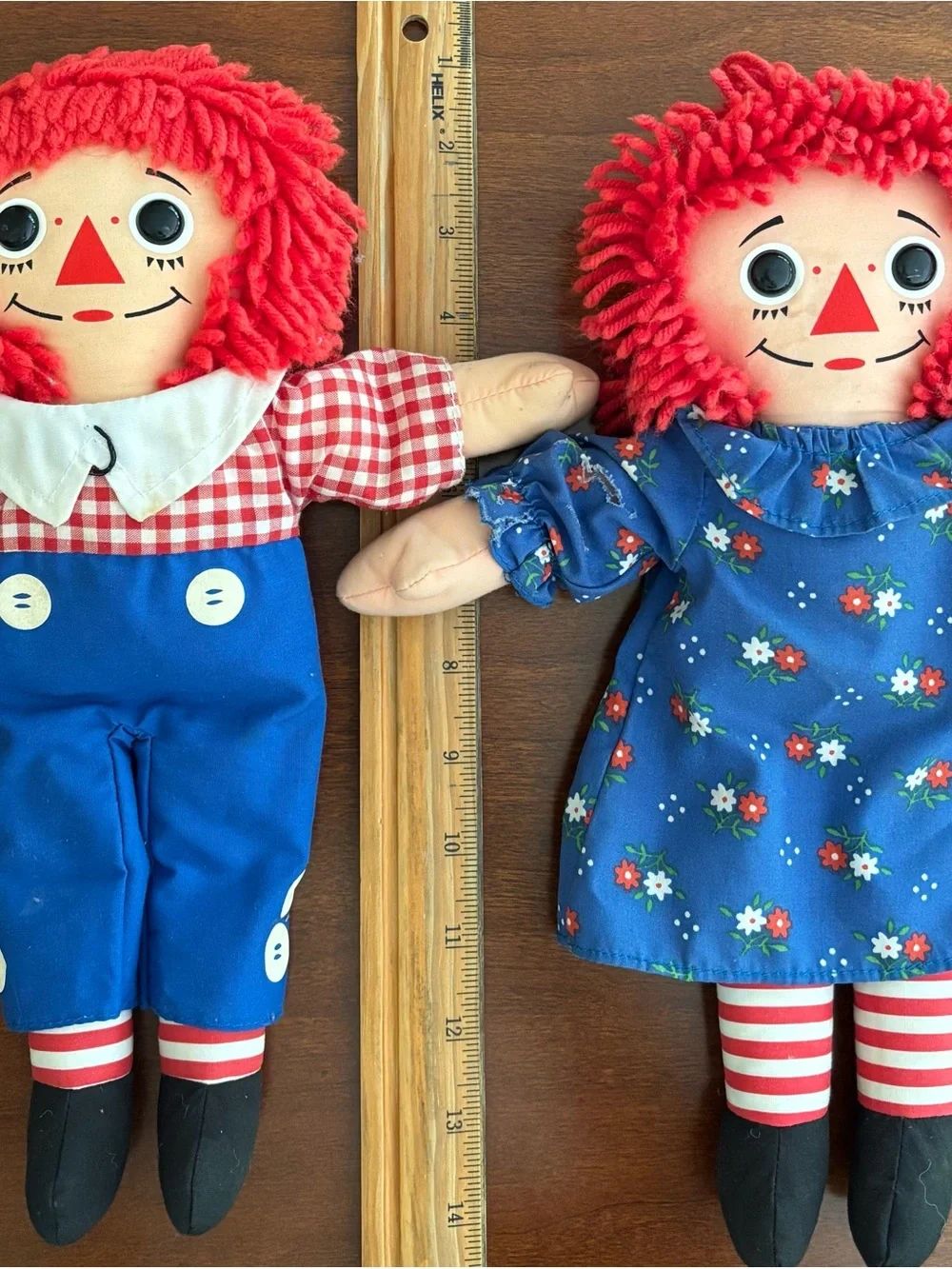 Raggedy Ann & Andy Dolls 14”